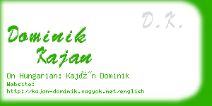 dominik kajan business card